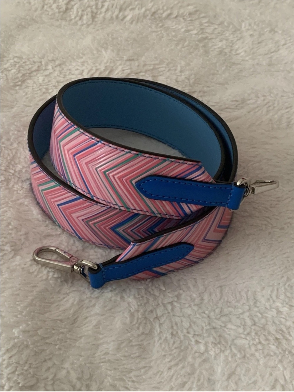 Louis Vuitton Bandouliere Tropical Detacheable Strap Chevron Pink Blue Green